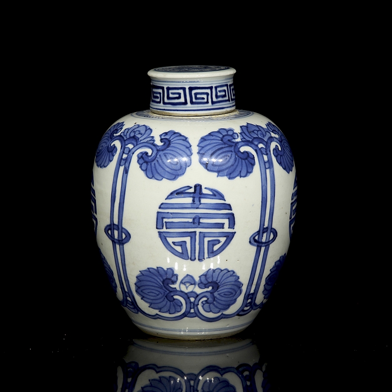 Tibor de porcelana esmaltada 