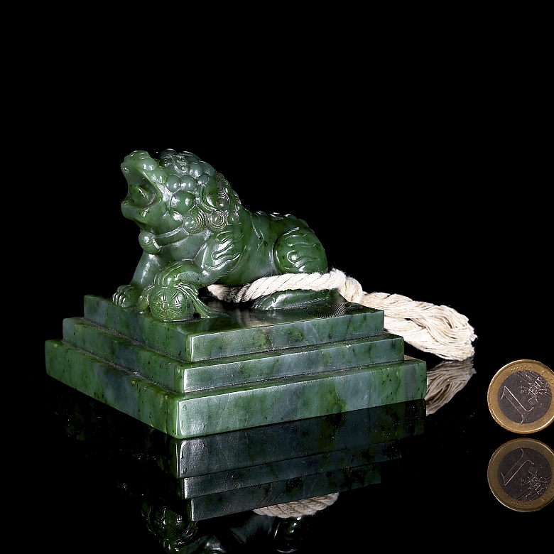 Sello de jade espinaca