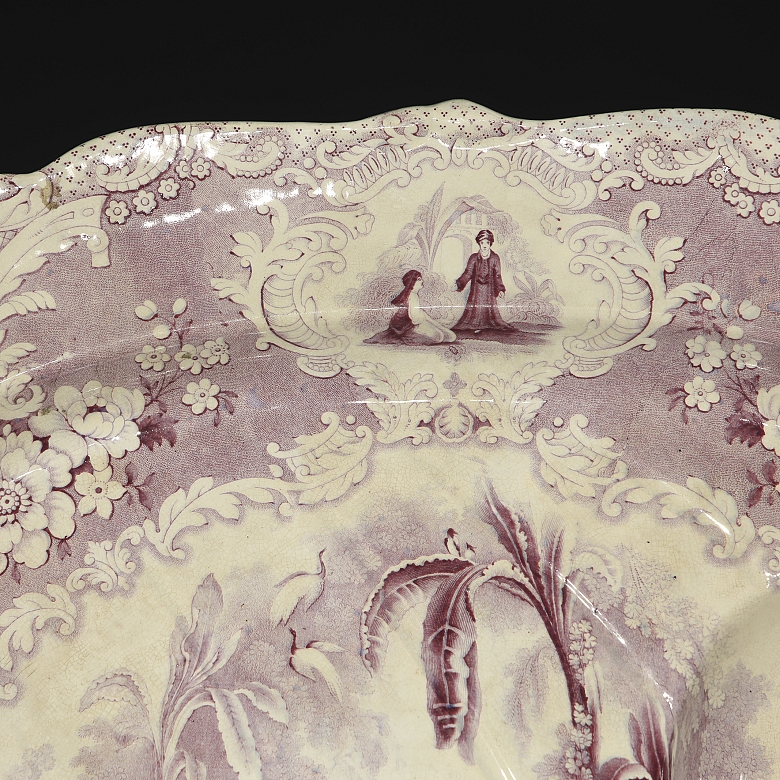 米德尔斯堡陶器厂，英国瓷质洗礼盆《天方夜谭》，19世纪 - 2