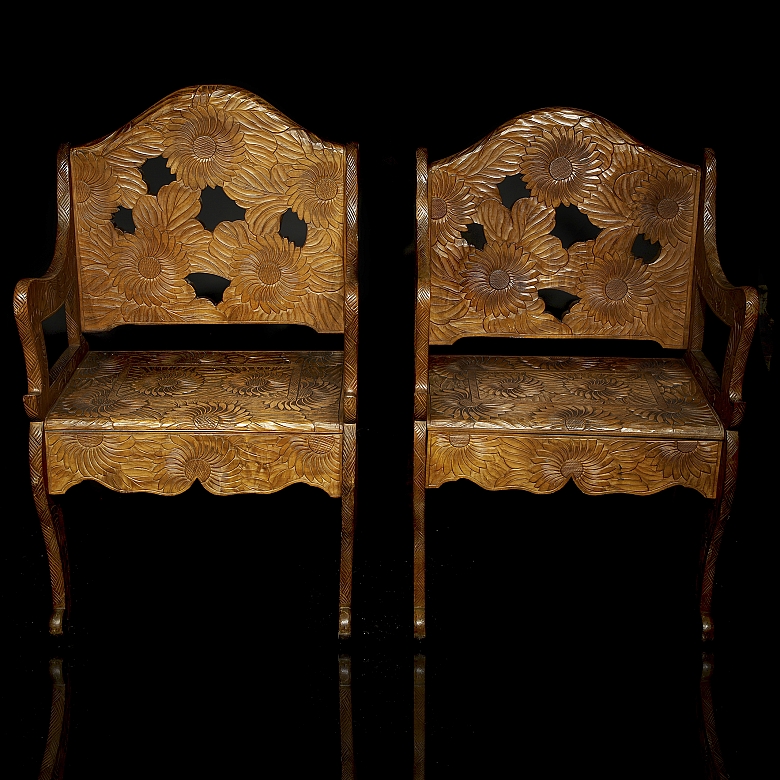Tresillo de estilo Japonesismo para Liberty & Co., circa 1900–1910