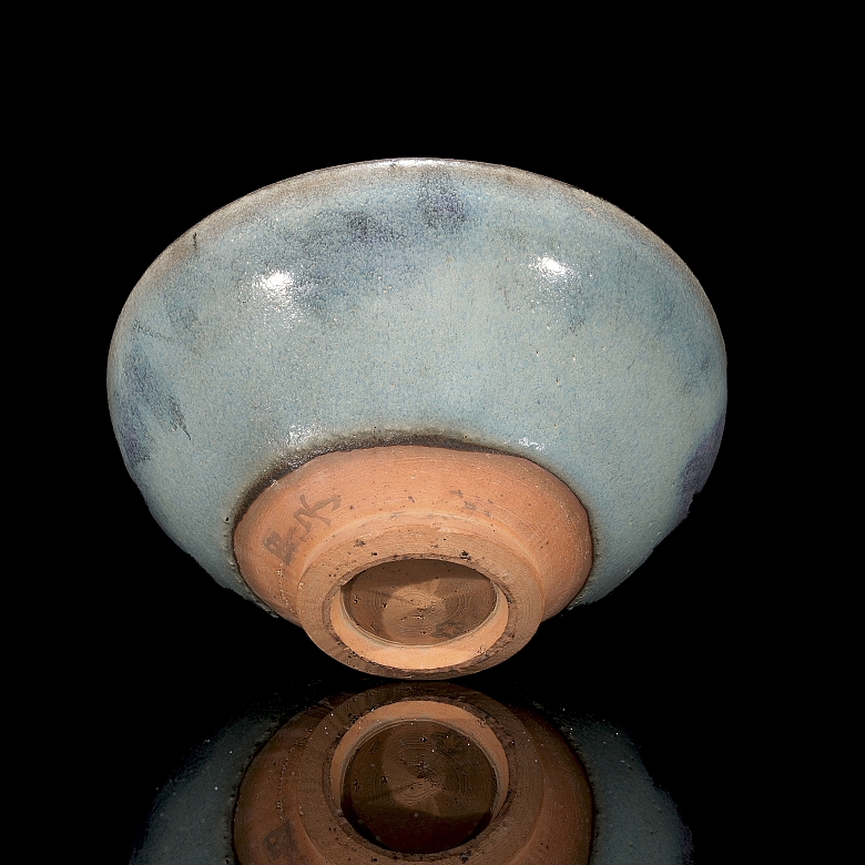 Cuenco de gres esmaltado, horno Jun