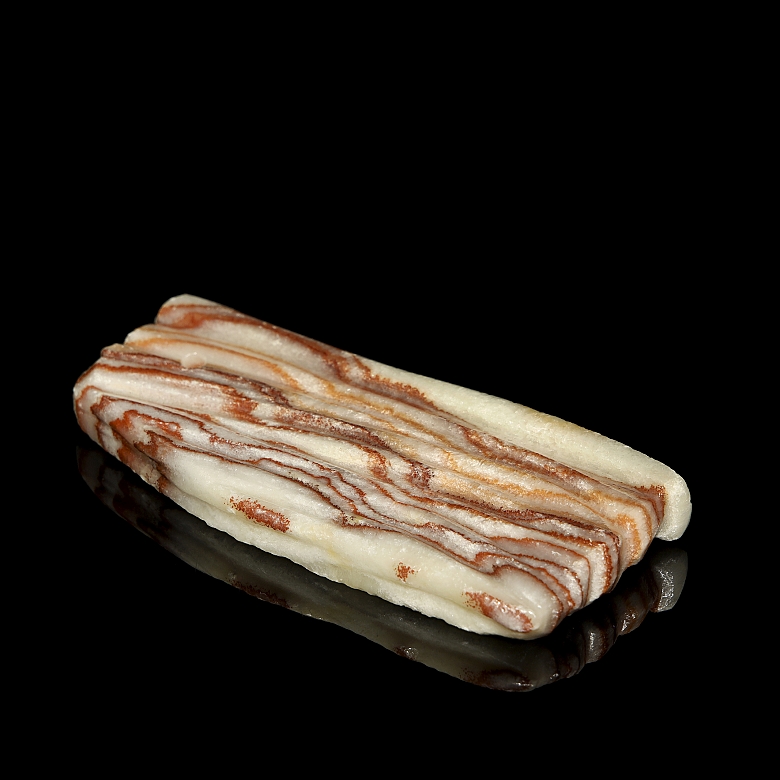 Carved Stone Pendant “Streaky Bacon”, 20th Century