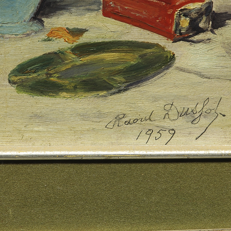 拉乌尔·杜斯福尔 Raoul Dusfol（20世纪）《埃斯霍尔齐亚花与矮牵牛》1959年 - 3