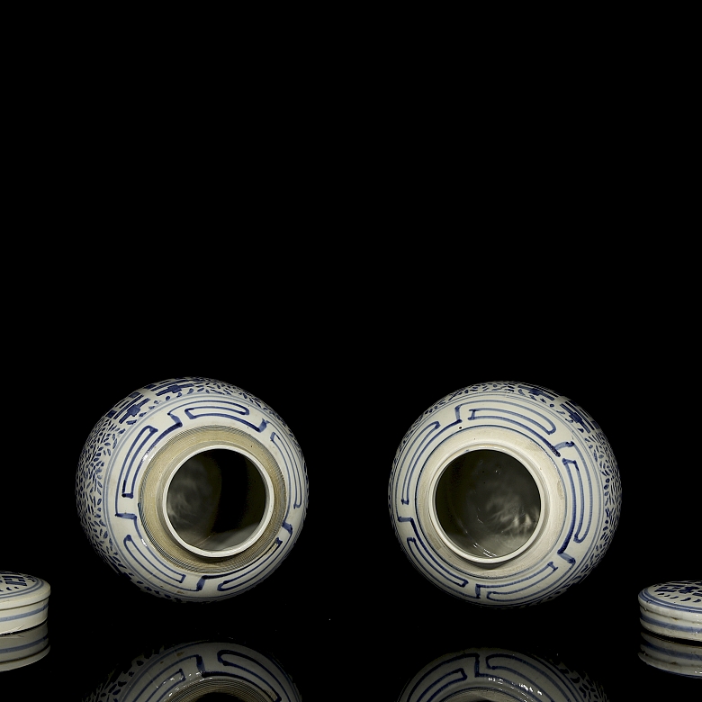 Pareja de tarros de jengibre