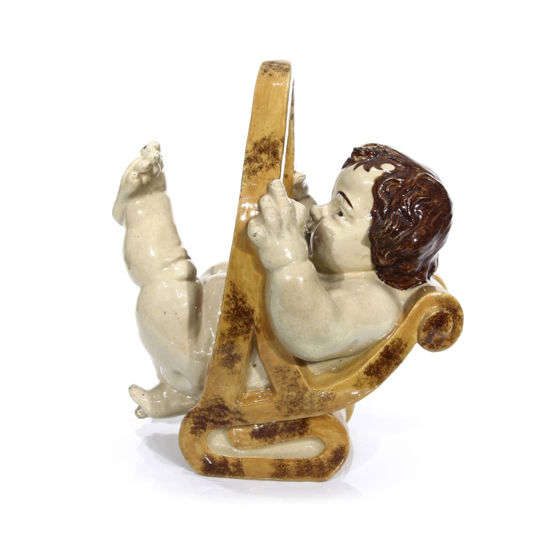 Botijo in glazed earthenware, Biar, 20th century - 4