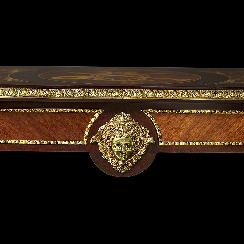 Consola con marquetería Estilo Luis XVI, s.XX