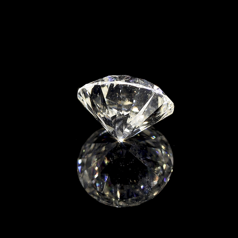 Diamante natural en talla brillante, 2.08 ct, certificado HRD