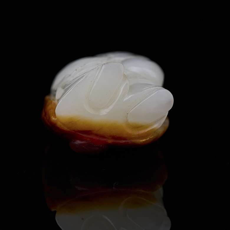 Figura de jade blanco de Hetian 