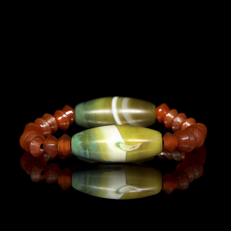 Pulsera de cuentas de ágata con 