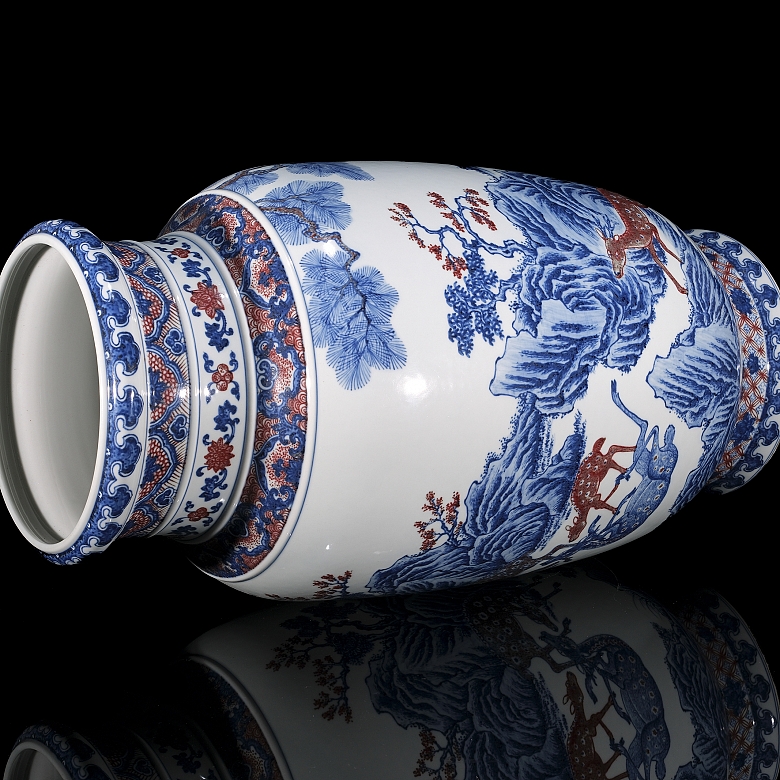 Jarrón de porcelana esmaltada 