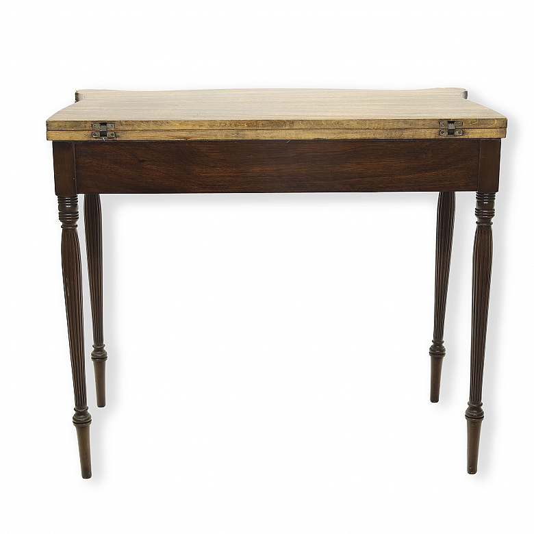 Mesa de juego con incrustaciones estilo Sheraton, EEUU, s.XIX-XX - 3