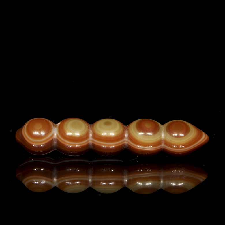 Amuleto de ágata tallada, dinastía Liao