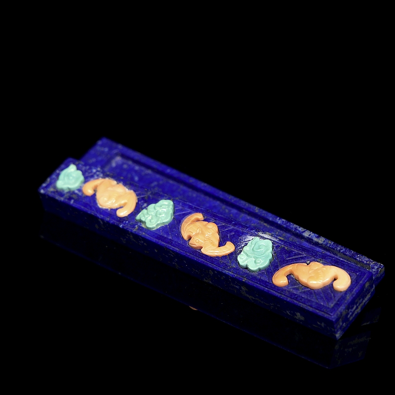 Small lapislazuli box “Bats and clouds”, 20th century - 4