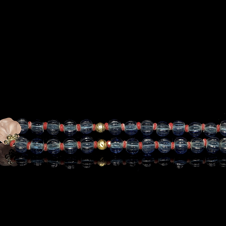 Collar de cuentas de liulí, dinastía Qing