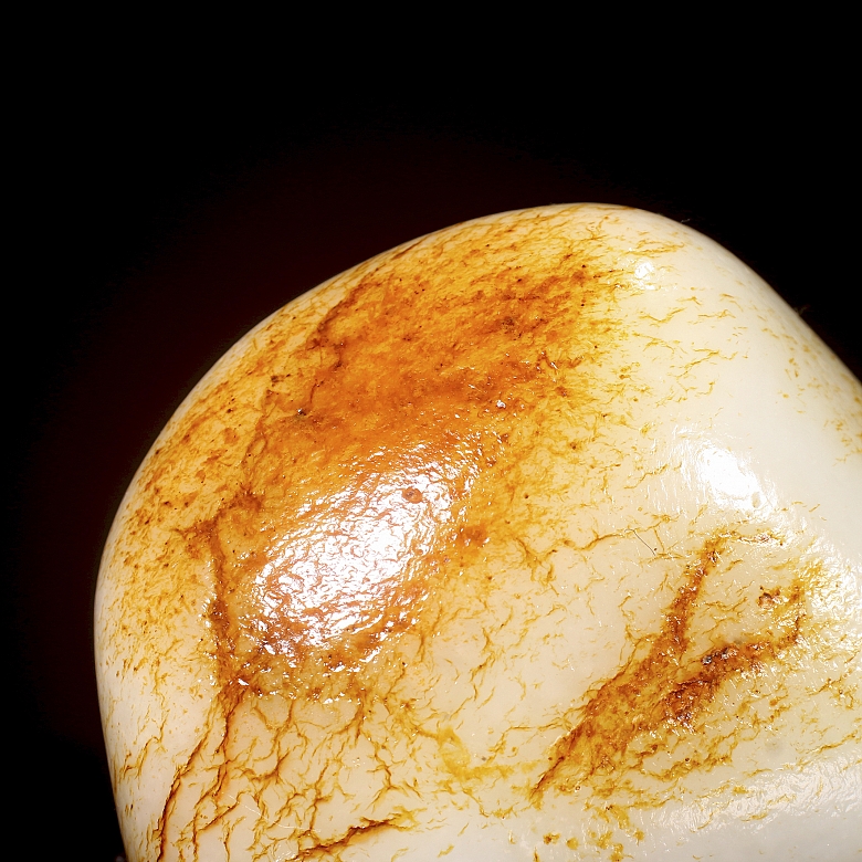 Hetian white jade stone, Qing dynasty