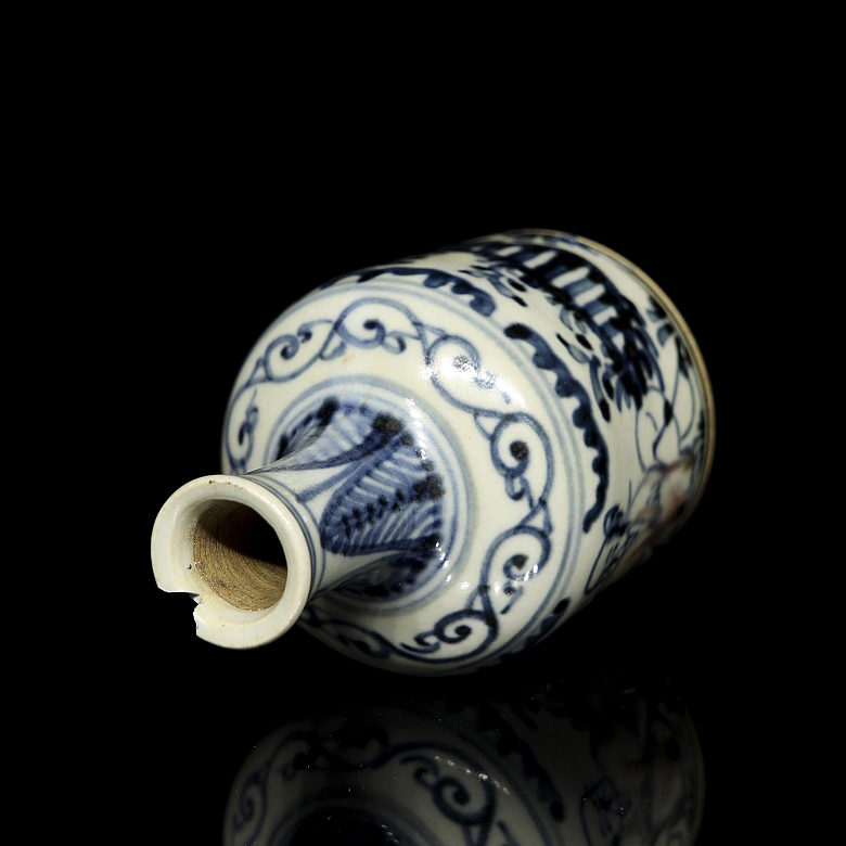 Botella de cerámica vidriada 