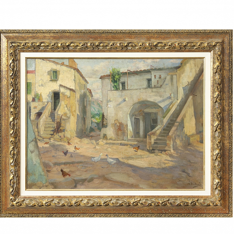 Mateo Balasch Mateu (1870–1936) “Courtyard with Geese”
