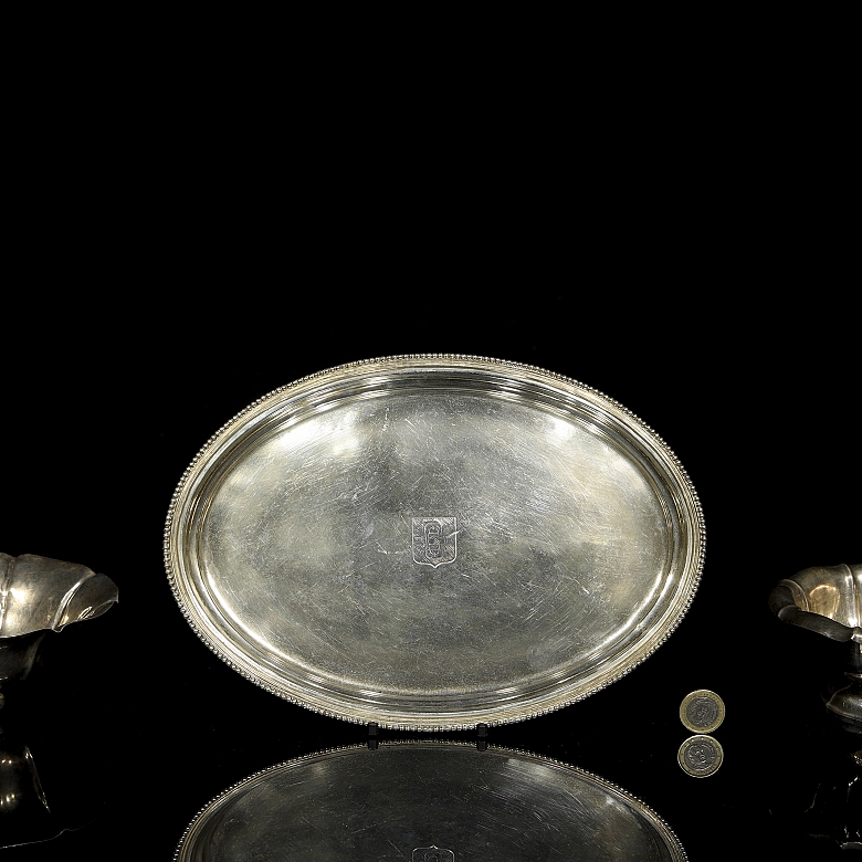 一套三件银器，20世纪