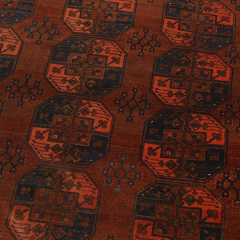 Alfombra de estilo afgano Akche, s.XIX-XX