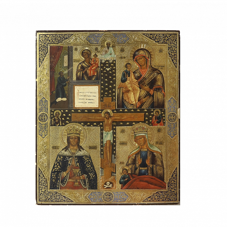 Orthodox icon ‘Cuadripartita’, 19th century