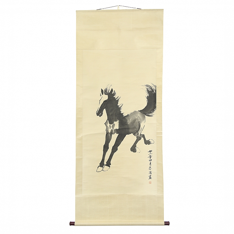 Chinese painting ‘Horse’ with signature Xu Beihong - 6