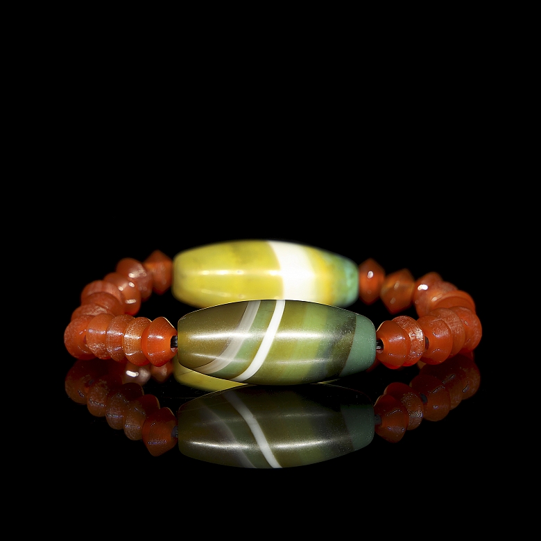 Pulsera de cuentas de ágata con 