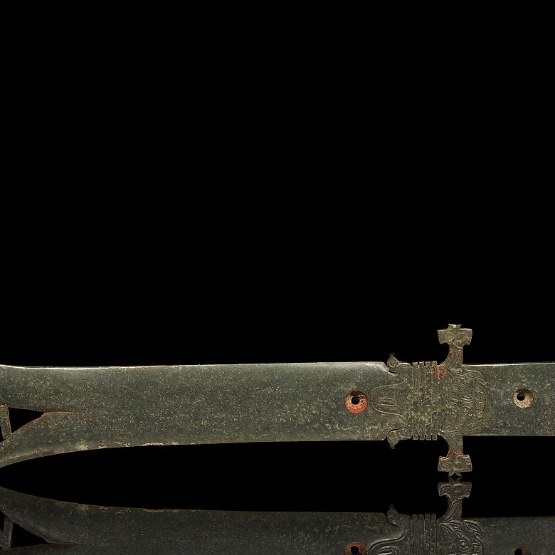 Hoja ceremonial de jade 