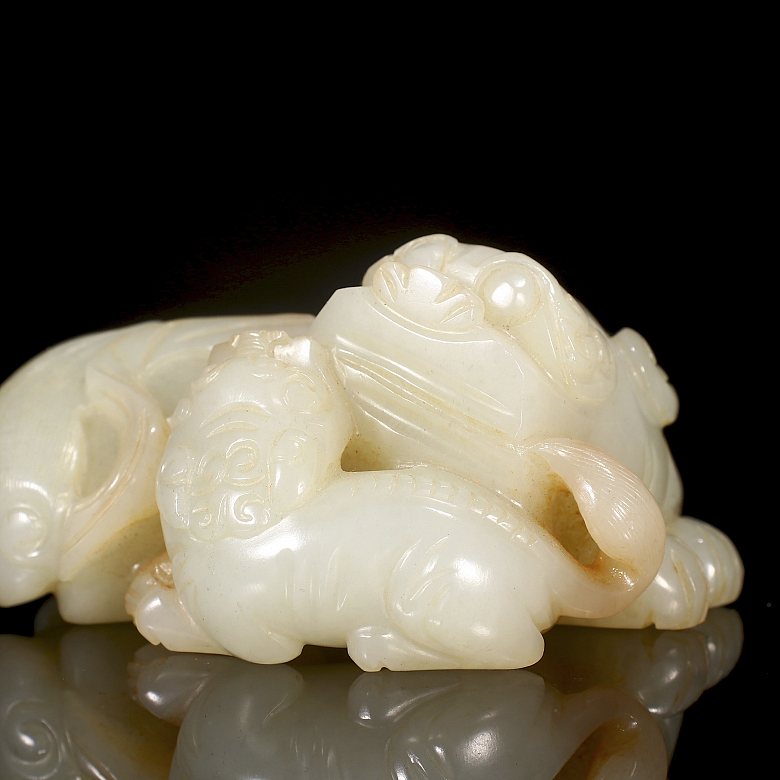 Figura de jade blanco 