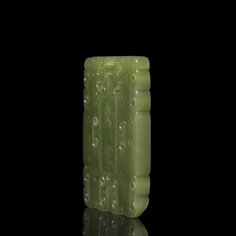 Placa de jade amarillo 