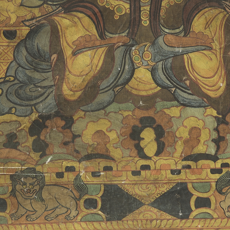Thangka ‘Vajradhara, Dorje Chang’, Tibet, 19th-20th century