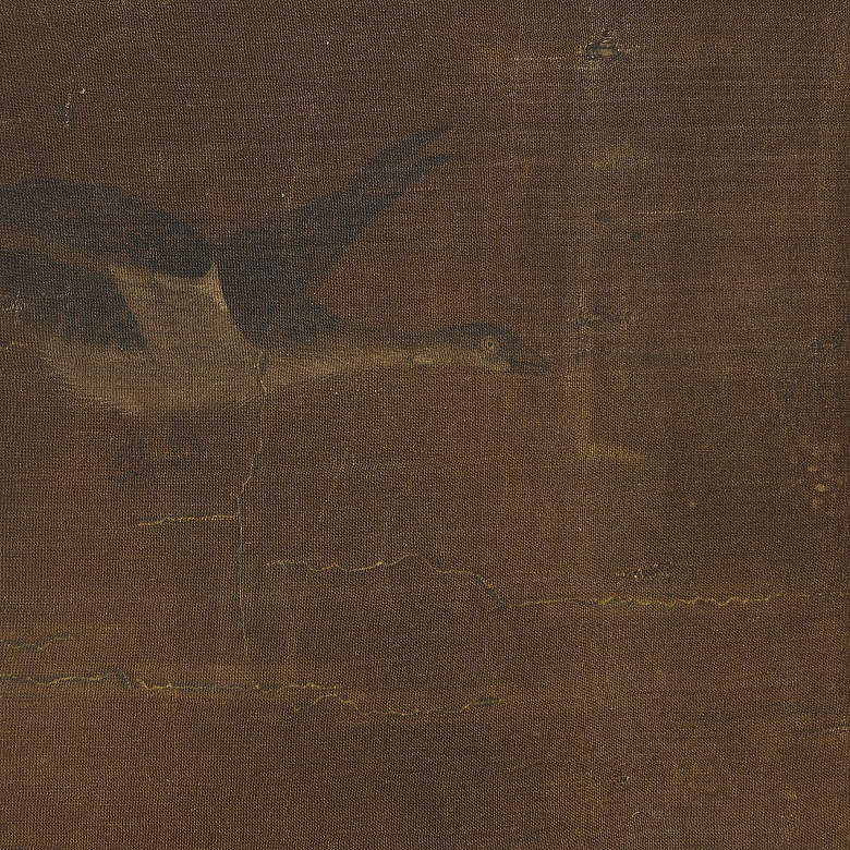 Chinese painting ‘Birds on the Pond’, with Wang Yuan seal