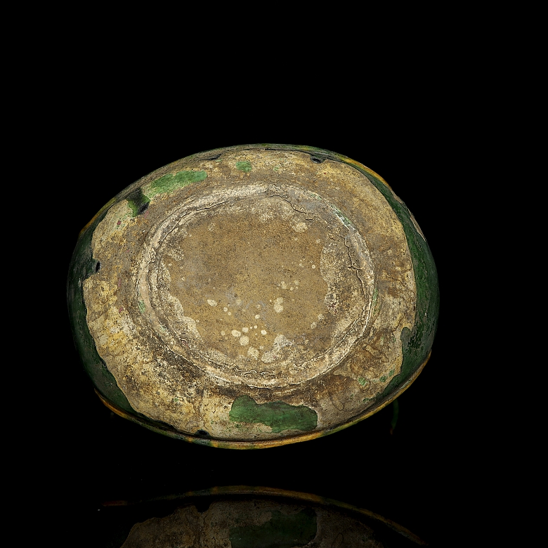 Jarra de cerámica esmaltada, Mongolia, dinastía Liao