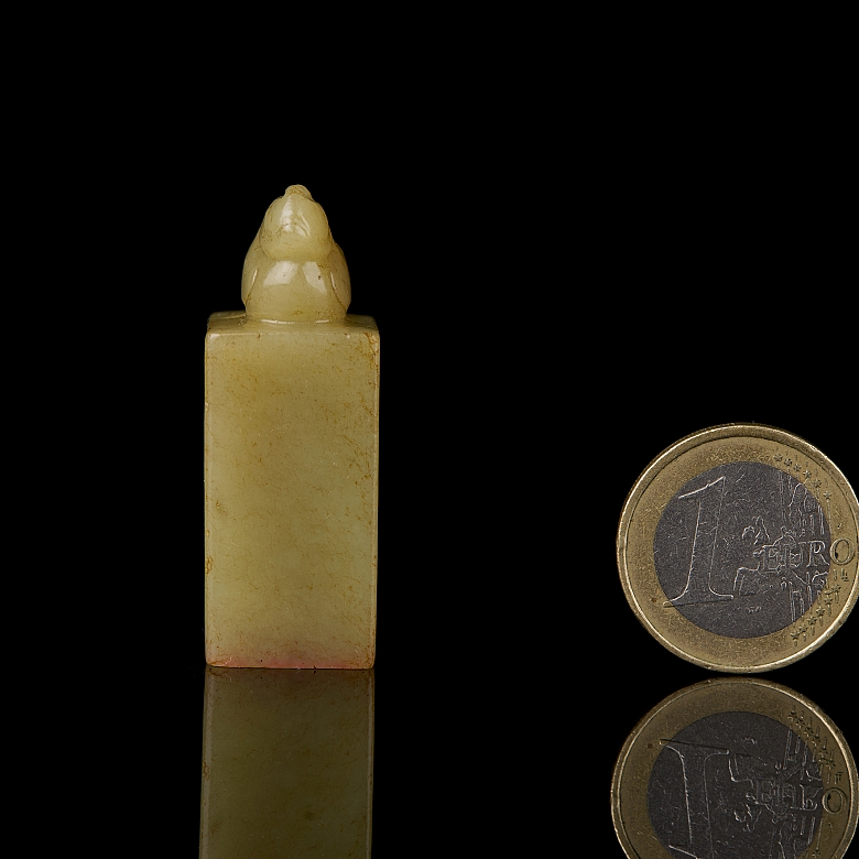 Hetian jade seal ‘Mandarin Duck’, Qing dynasty