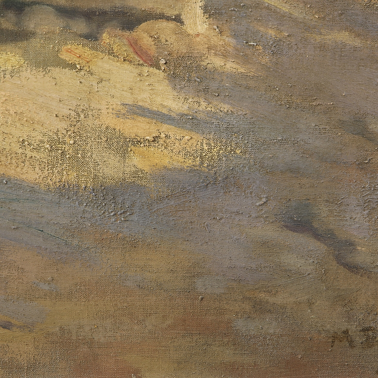 Mateo Balasch Mateu (1870–1936) “Courtyard with Geese”