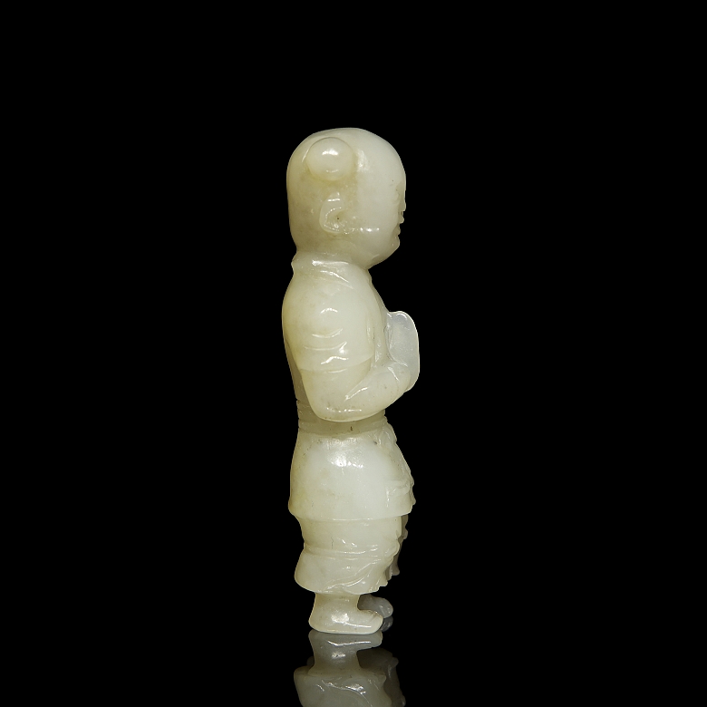 Carved jade figure ‘Girl’, Qing dynasty - 1