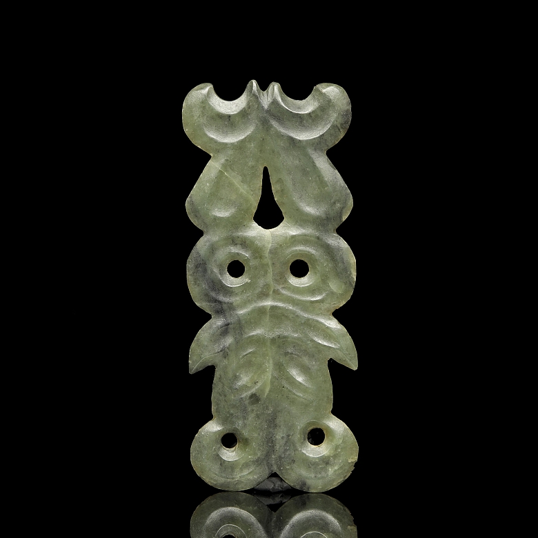 Carved jade plaque, Hongshan style