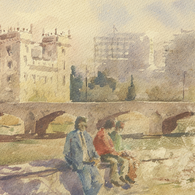 F. Amoros（20世纪）《图里亚河》，1975年