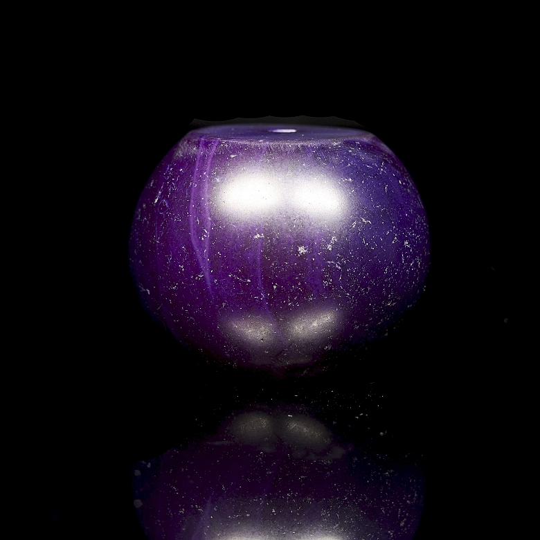 Cuenta de ágata morada, dinastía Liao