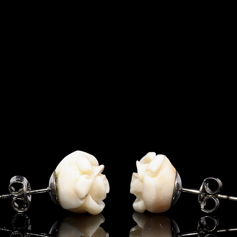Pareja de pendientes en plata de ley 