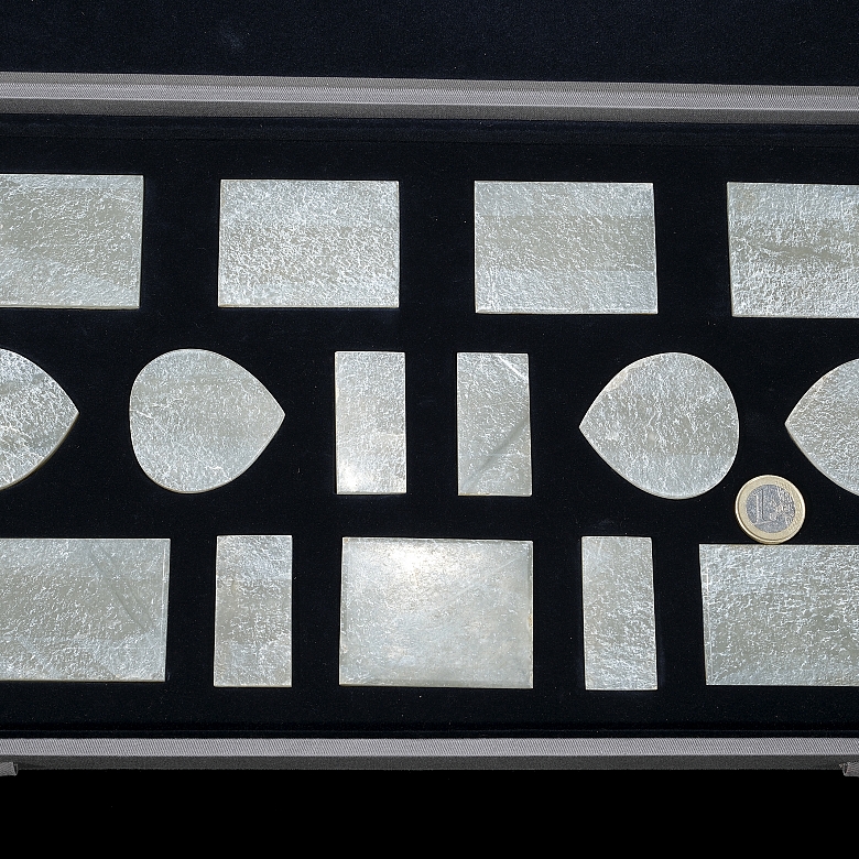Conjunto de placa de cinturón de jade Dinastía Ming
