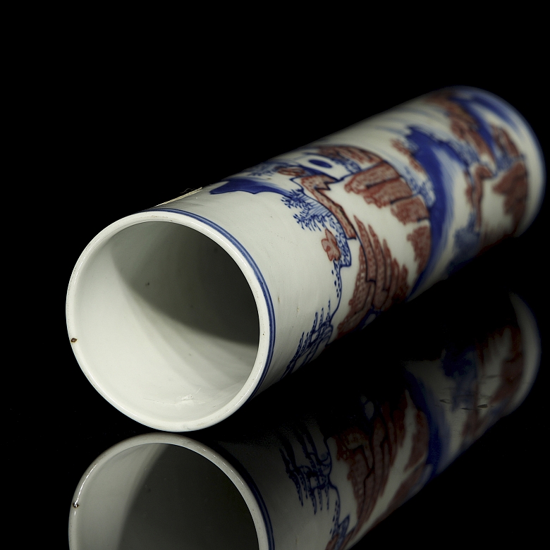 Porcelain container ‘Mountain Landscape’, 20th century