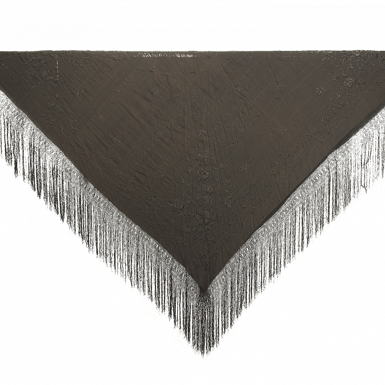 Mantón de Manila negro, s.XX