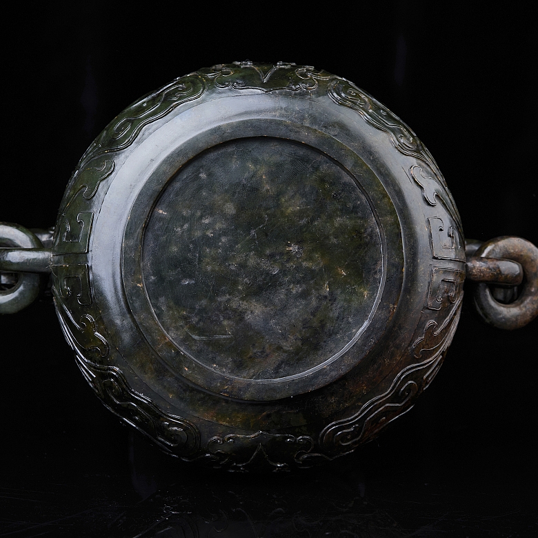 Incensario de jade espinaca 