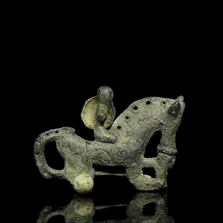 Iron Age (3rd-2nd c. BC) ‘Fibula of a horseman on horseback with shield’