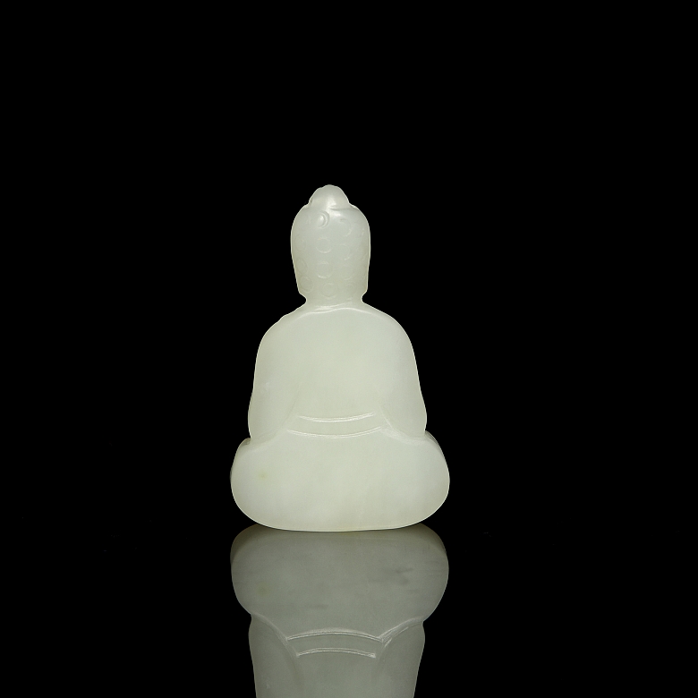 Figura de jade blanco tallado