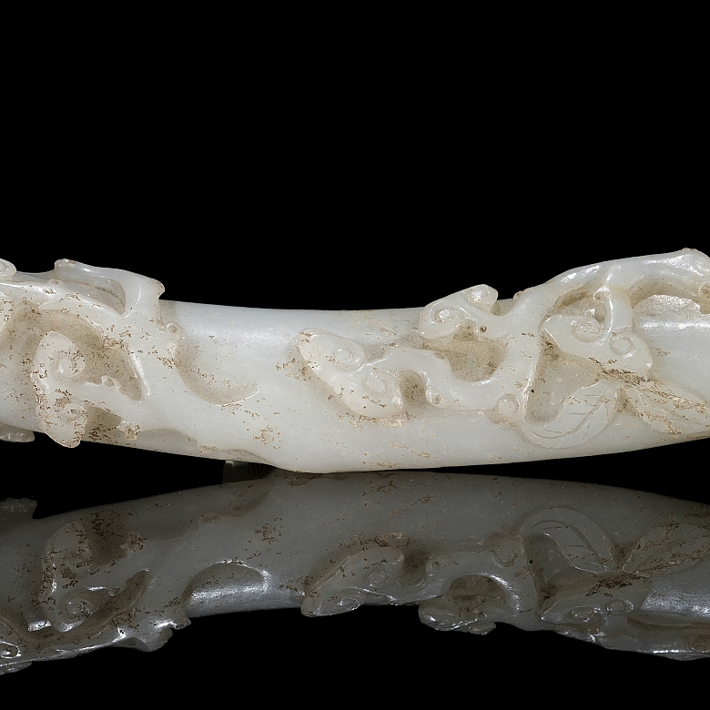 Cetro ruyi de jade blanco 