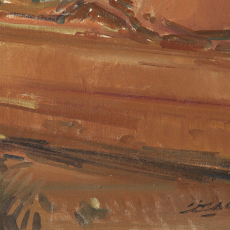 何塞·科萨尔·维埃德马 José Cózar Viedma（1944）《山峦与农舍》 - 3