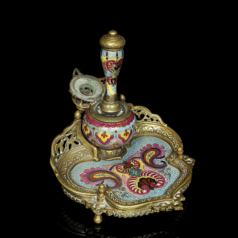 Set of enamelled scribe and stamp seal, 18th-19th century - 2