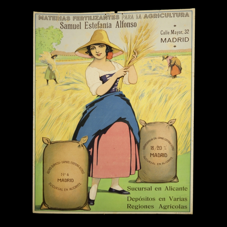 Advertising poster ‘Samuel Fertilising Materials’, Alicante, 20th century