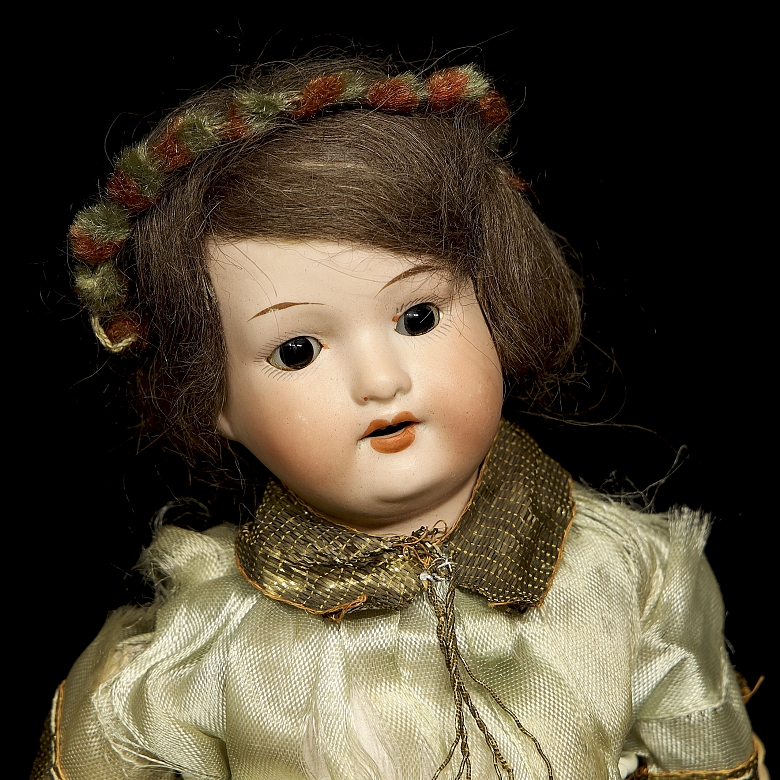 Muñeca de porcelana Armand Marseille, molde clásico 390, Alemania, c. 1910-1920